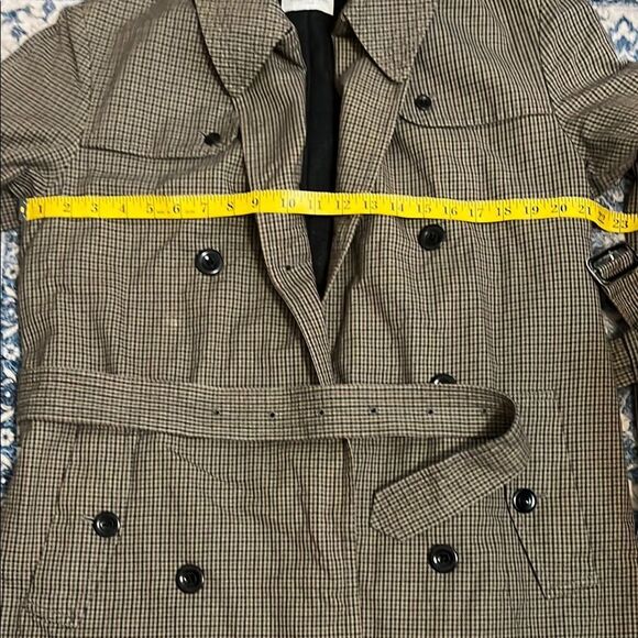 Dries Van Noten Plaid Button Closure Belt Pockets Jacket Luxury - Picture 12 of 15